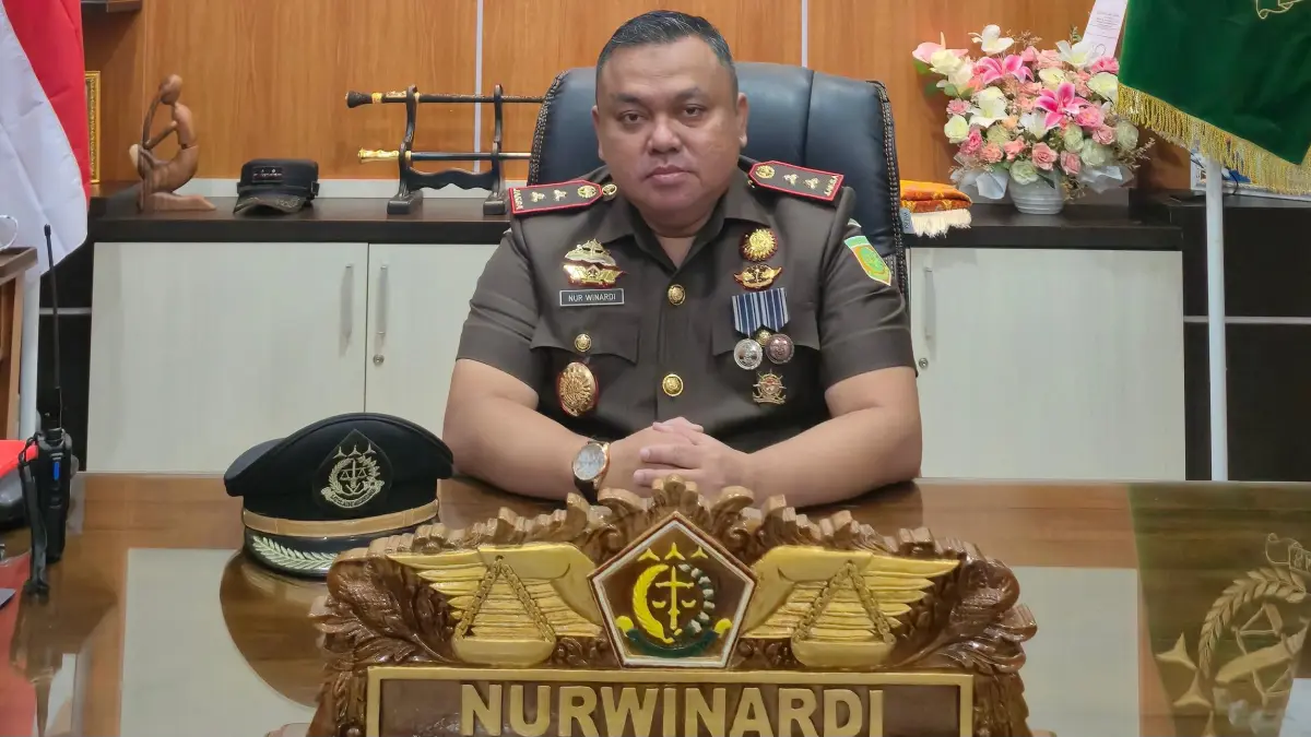 Kajari Kobar Dr Nurwinardi klarifikasi soal tudingan jaksa minta uang.Humas