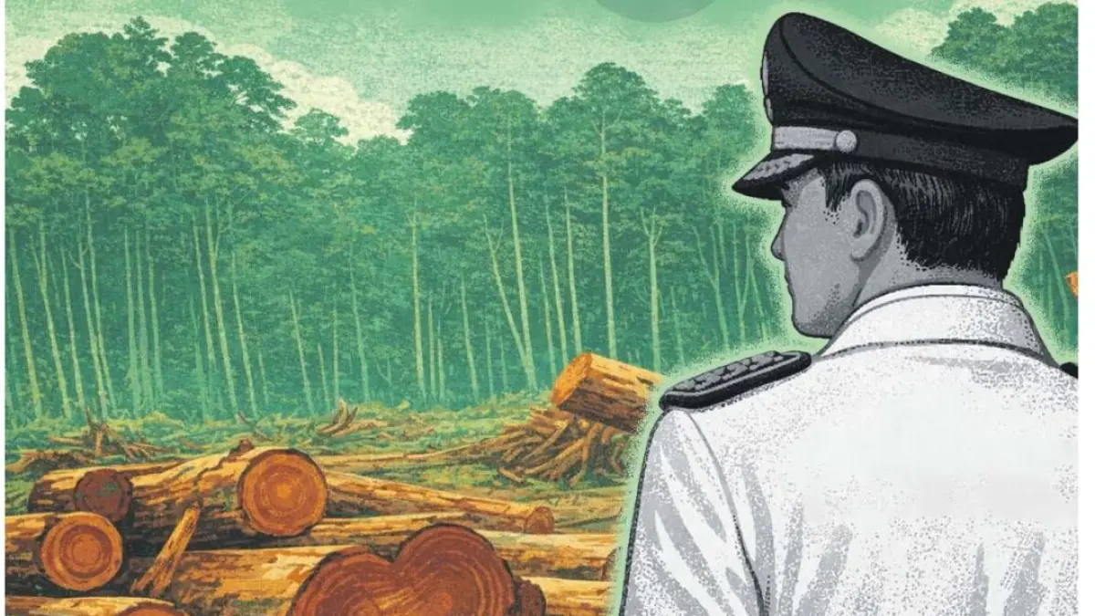 Ilustrasi kasus dugaan perambahan hutan lindung oleh Bupati Sukamara.Ilustrasi Kalteng Pos
