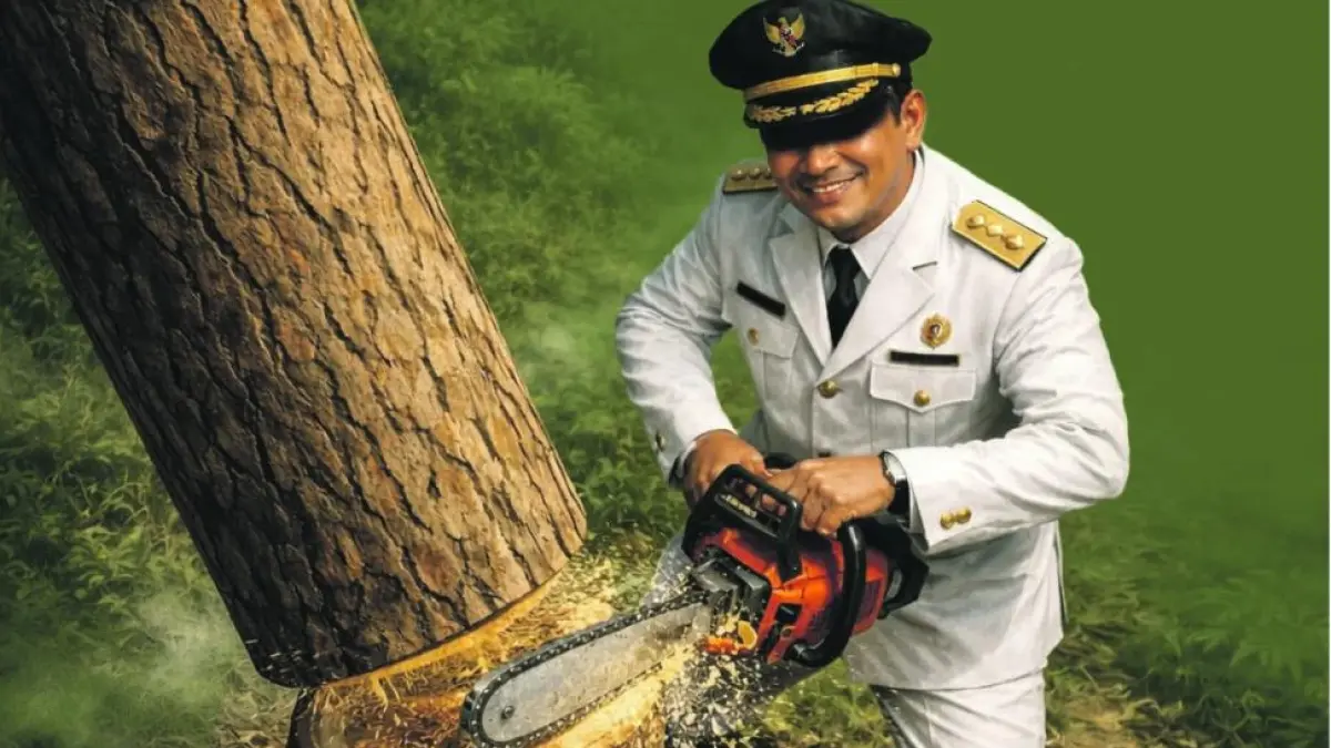 Ilustrasi kasus dugaan perambahan hutan lindung oleh Bupati Sukamara.Ilustrasi Kalteng Pos