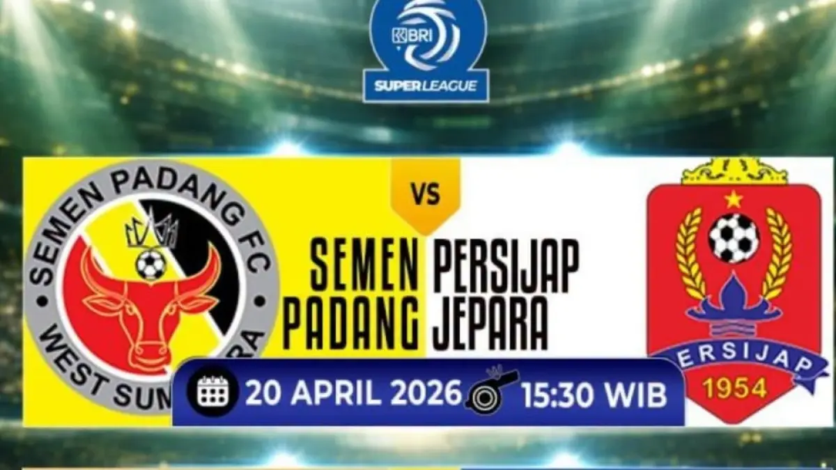 Semen Padang bersiap menjamu Persijap Jepara di Stadion H. Agus Salim dalam laga lanjutan BRI Super League 2025/2026, Senin (20/4/2026) sore WIB. (Sumber: Instagram @ngobrolduniabola)