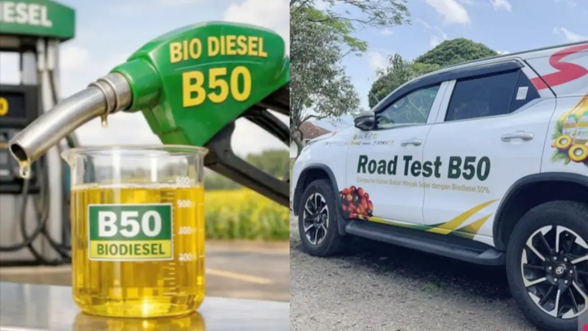 Kendaraan diuji gunakan B50. Foto:Antara