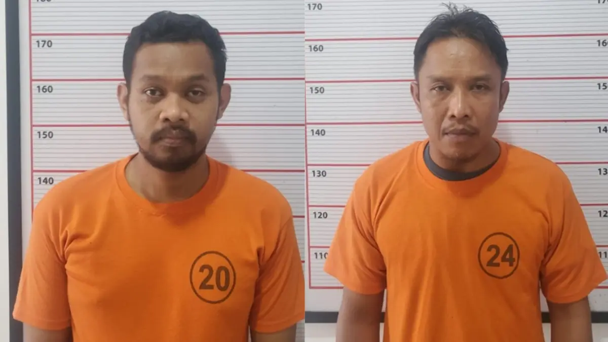 Dua pencuri baterai BTS dibekuk polisi.Humas
