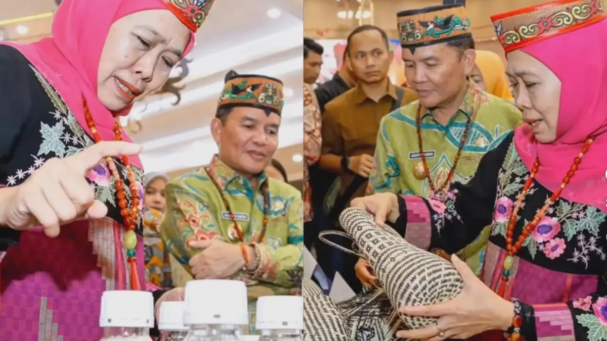 Gubernur Jatim Khofifah Indar Parawangsa saat kunjungan ke Kalteng.