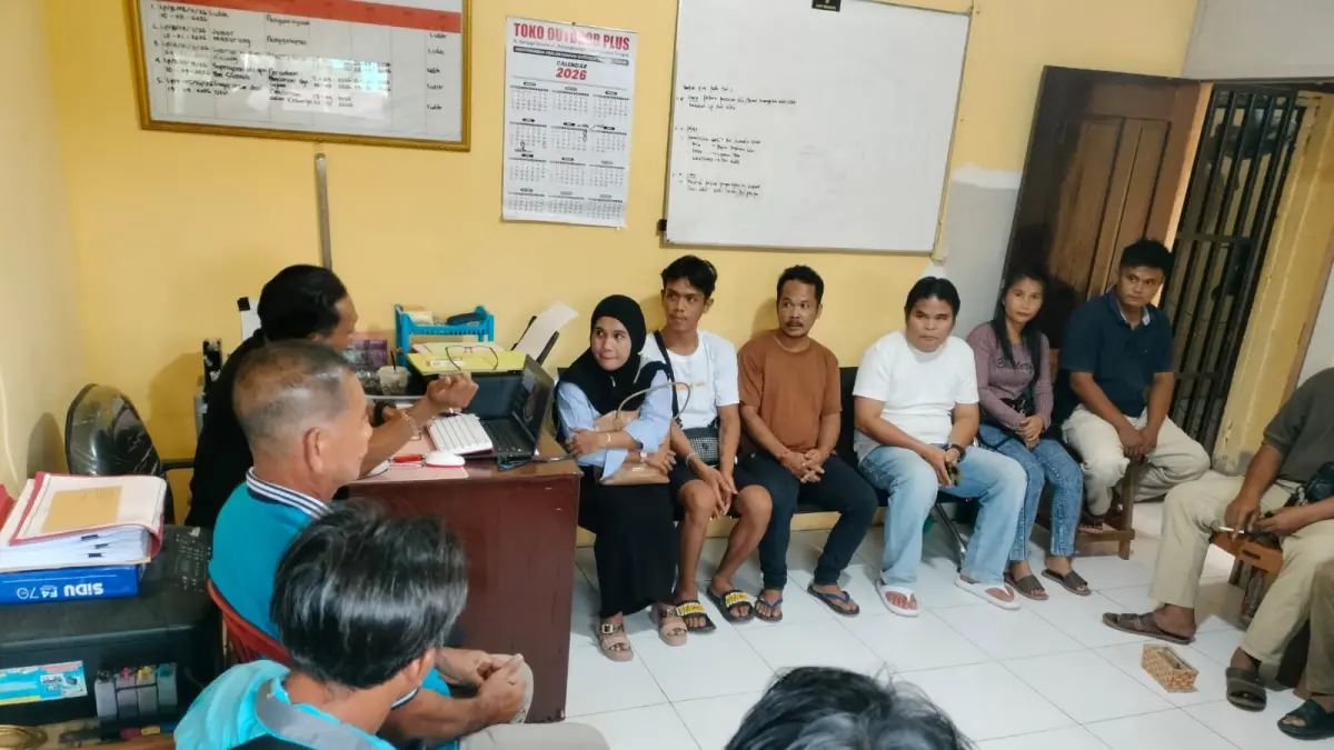 Keluarga korban melapor ke kantor polisi.Humas
