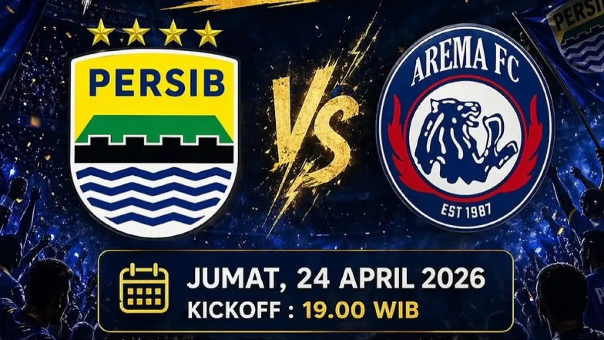 Persib Bandung dijadwalkan menjamu Arema FC di Stadion Gelora Bandung Lautan Api pada pekan ke-29 BRI Super League 2025-2026, Jumat (24/4/2026) malam WIB. (Sumber: Instagram@warkop.heleran)