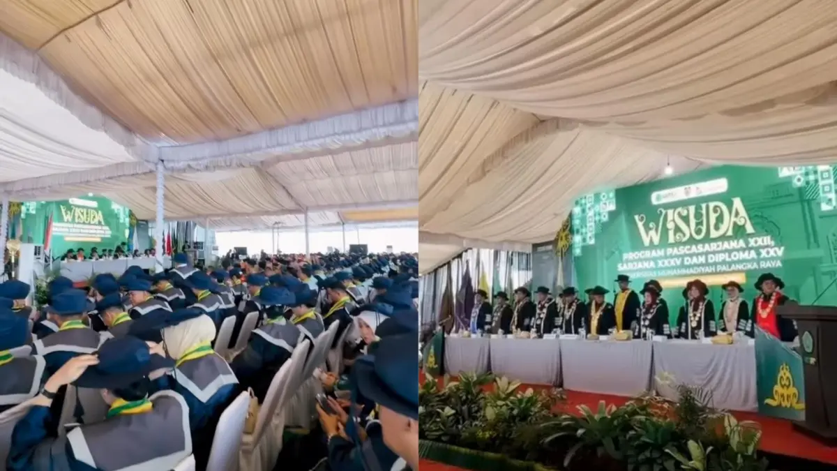 Wisuda UMPR pakai tenda dikritik, Rektor menjawab.Instagram/Umpalangkaraya
