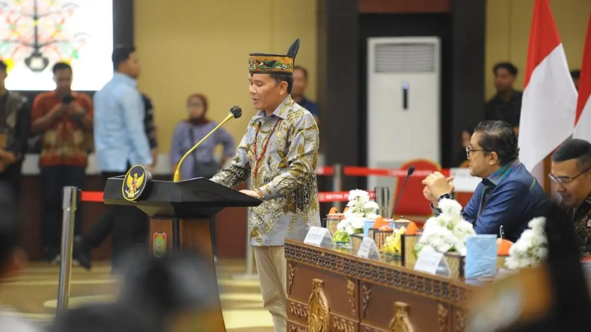 Gubernur Kalteng H Agustiar Sabran sambutan soal reforma agraria.Ariwf Prathama/Kalteng Pos