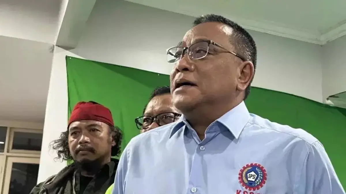 Ketua Umum KSPSI, Mohammad Jumhur Hidayat. Arnidhya Nur Zhafira/Antara