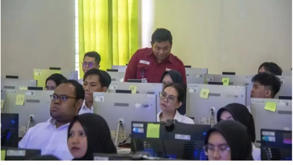 Peserta tas SKD CPNS edisi sebelumnya.Dok Arief Prathama/Kalteng Po.