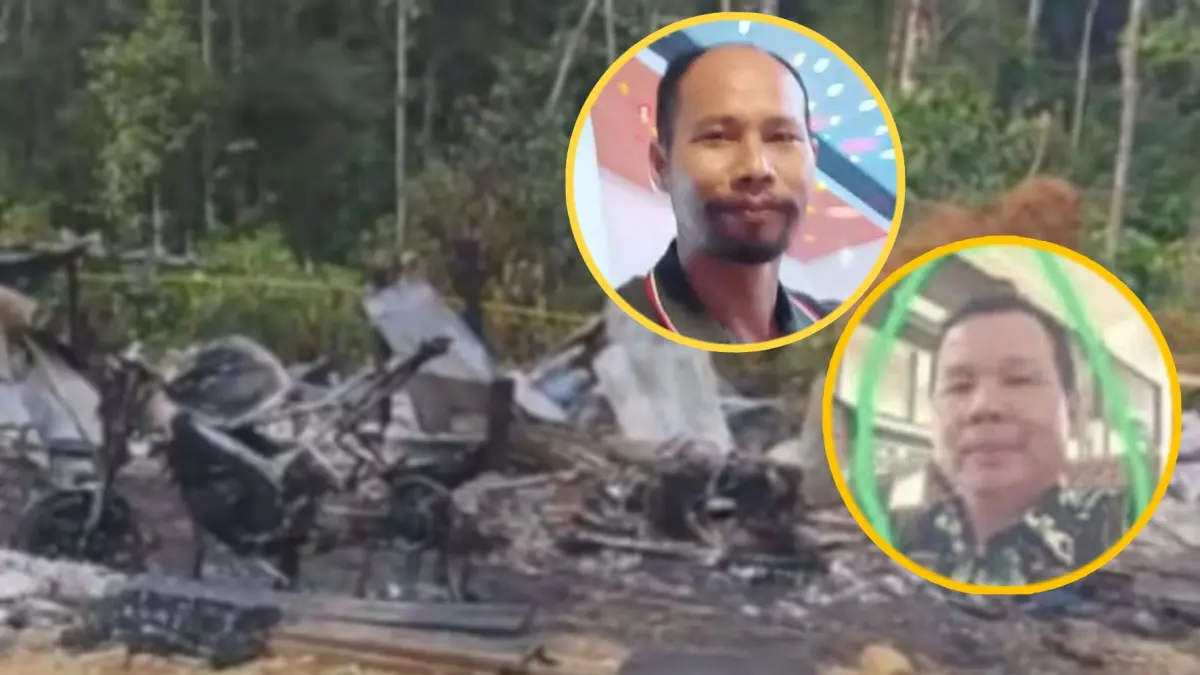 Dua wajah diduga pelaku pembunuhan satu keluarga beredar di media sosial. Facebook/Gogo Sidik Djinu