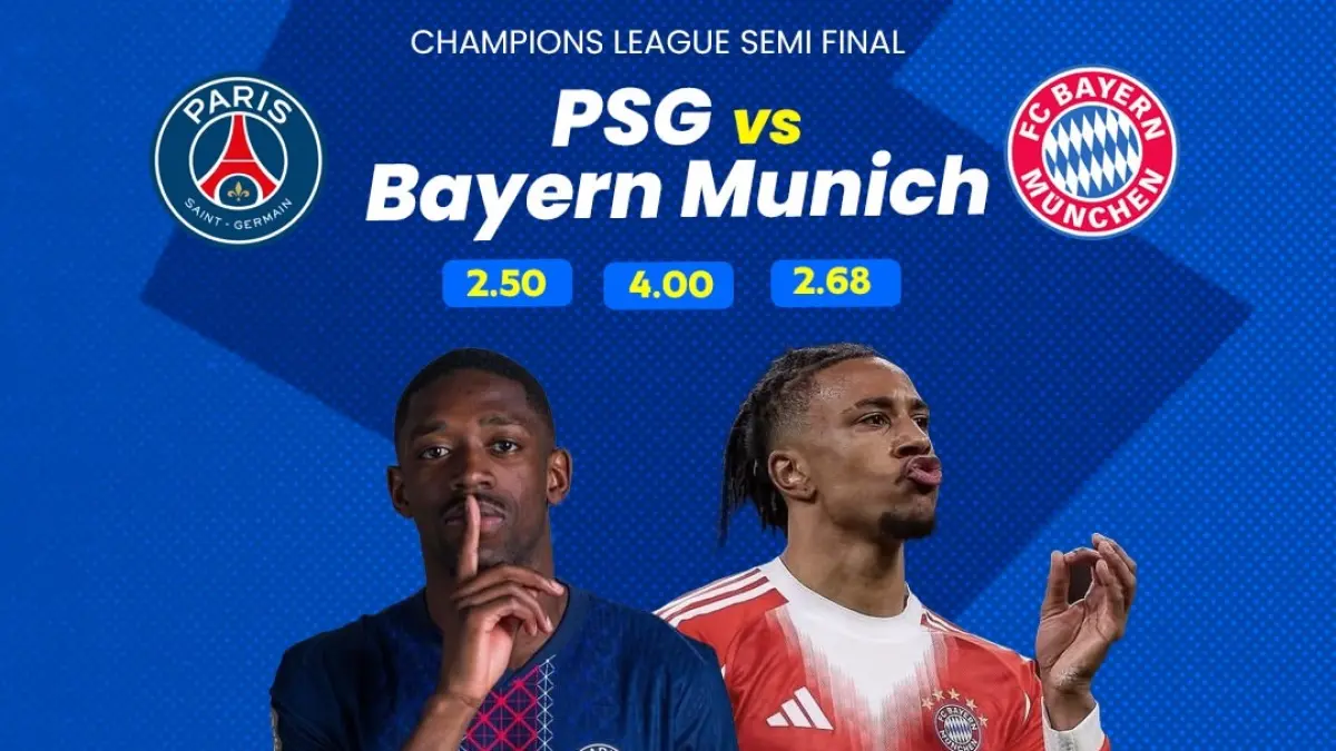 Paris Saint-Germain (PSG) akan menjajal kekuatan Bayern Munchen di Stadion Parc des Princes pada leg pertama semifinal UEFA Champions League (UCL) 2025-2026, Rabu (29/4/2026) dini hari WIB. (Sumber: Instagram @vunjabeibet)