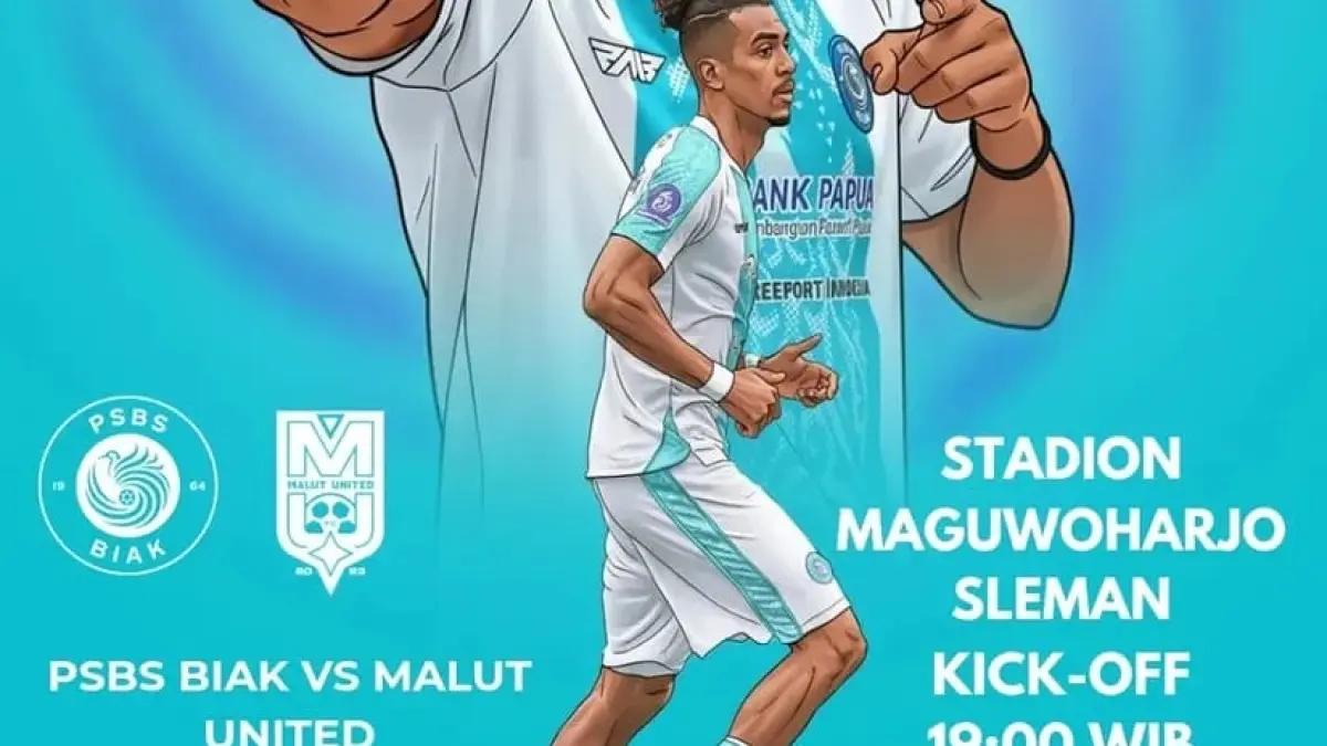 PSBS Biak dijadwalkan menjamu Malut United di Stadion Maguwoharjo dalam laga pekan ke-30 BRI Super League musim 2025-2026, Selasa (28/4/2026) malam WIB. (Sumber: Instagram @psbsofficial)