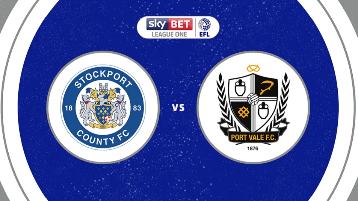 Stockport County akan menjamu Port Vale di Stadion Edgeley Park dalam laga tunda pekan ke-43 EFL League One 2025-2026, Rabu (29/4/2026) dini hari WIB. (Sumber: watchisup.com)