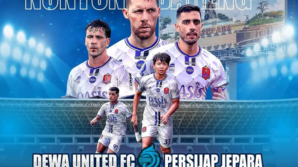 Dewa United dijadwalkan menjamu Persijap Jepara di Banten International Stadium dalam laga lanjutan BRI Super League musim 2025/2026, Rabu (29/4/2026) malam WIB. (Sumber: Instagram @pemkabjepara)