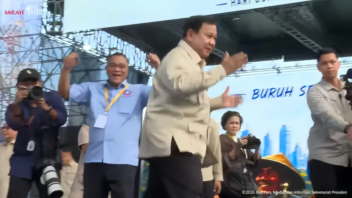 Presiden hadir di momen Hari Buruh.YouTube/Setpres