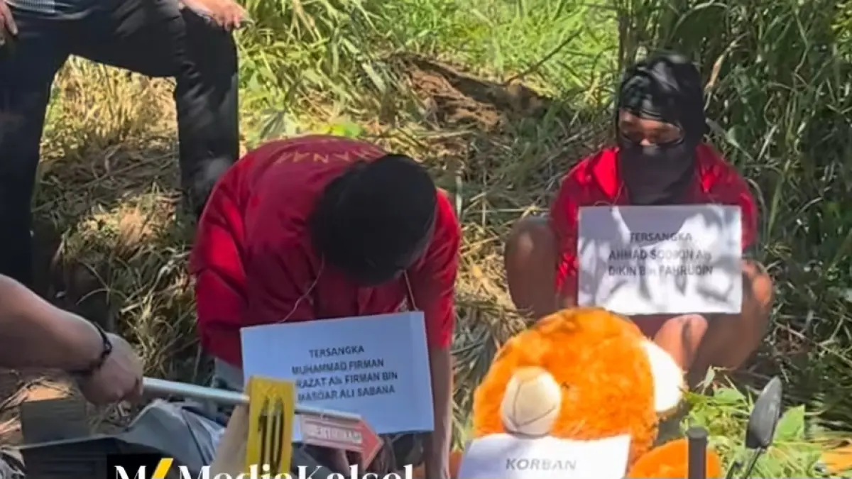Dua pelaku pembunuhan Ustazah Hasanah.MediaKalsel