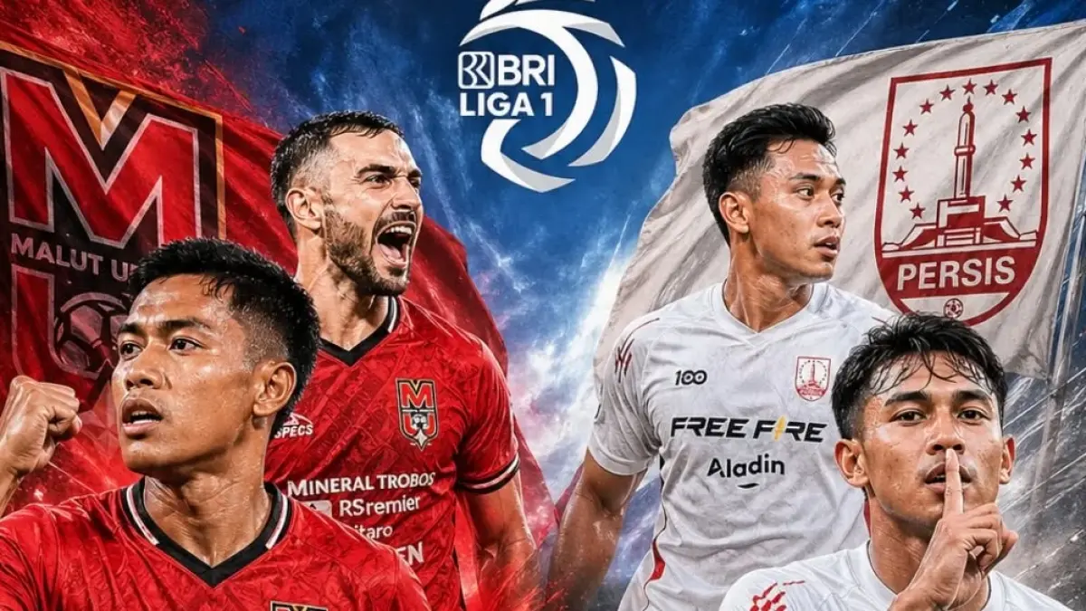 Malut United dijadwalkan menjamu Persis Solo di Stadion Jatidiri pada pekan ke-31 BRI Super League 2025-2026, Sabtu (2/5/2026) malam WIB. (Sumber: Instagram @event_olahraga_solo)