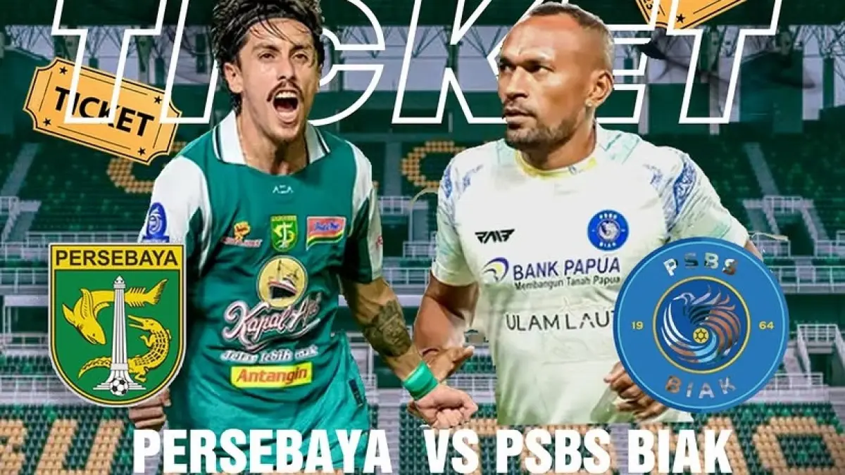 Pekan ke-31 BRI Super League 2025-2026 akan menghadirkan laga seru antara Persebaya Surabaya vs PSBS Biak di Stadion Gelora Bung Tomo, Sabtu (2/5/2026) sore WIB. (Sumber: Instagram @tjoekoerbawahpohon)