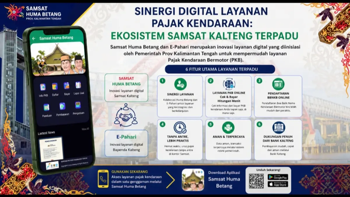 Samsat Huma Betang aplikasi pembayaran pajak kendaraan.