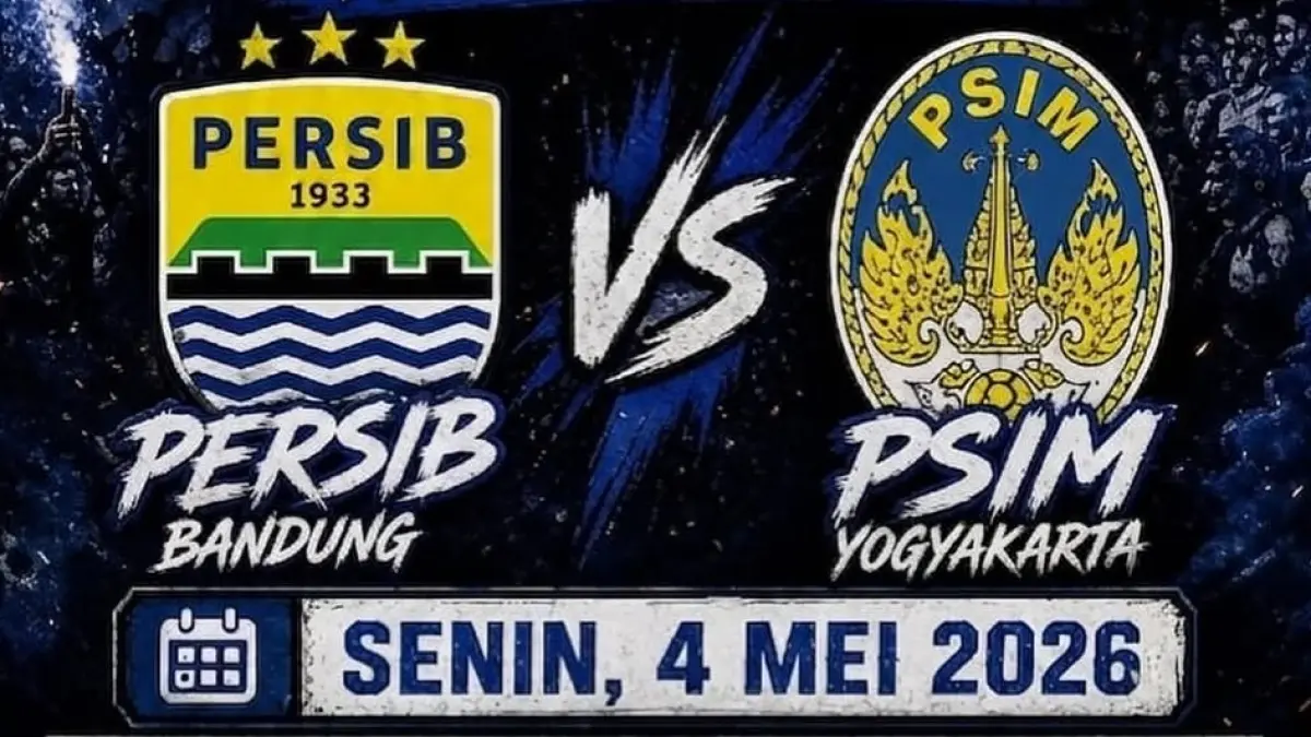Persib Bandung bersiap menjamu PSIM Yogyakarta di Stadion Gelora Bandung Lautan Api pada pekan ke-31 BRI Super League 2025-2026, Senin (4/5/2026) sore WIB. (Sumber: Instagram @officialvikingkragilan)