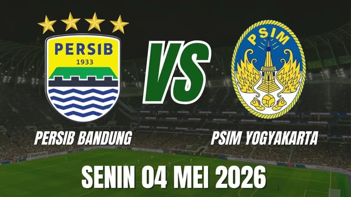 Persib Bandung dijadwalakan menjamu PSIM Yogyakarta di Stadion Gelora Bandung Lautan Api pada pekan ke-31 BRI Super League 2025-2026, Senin (4/5/2026) sore WIB. (Sumber: Instagram @dlumiere.mjly)