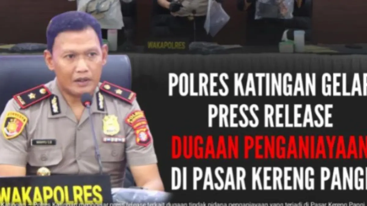 Rilis kasus penganiayaan di Pasar Kereng Pangi. Humas