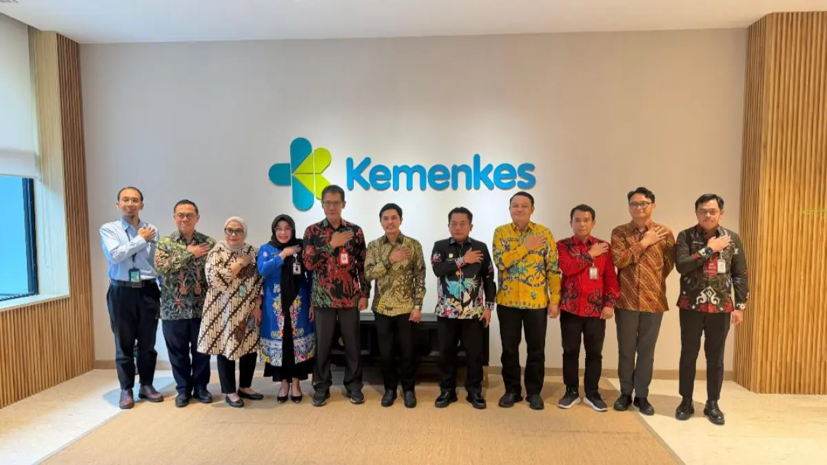 Bupati Kapuas HM Wiyatno didampingi Sekda Kapuas Dr Usis I Sangkai saat berkunjung ke Kementerian Kesehatan dan disambut Wakil Menteri Kesehatan Dante Saksono Harbuwono, Rabu (6/5).