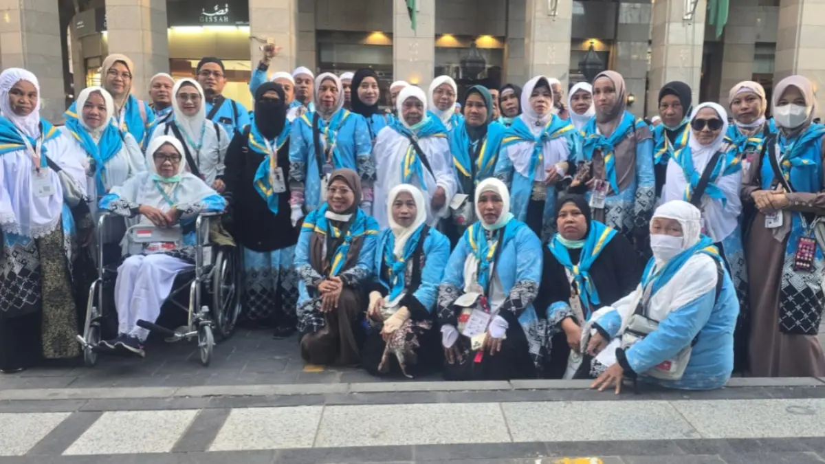Jemaah Haji asal Kalteng dari Kloter 5 sudah menginjakan kaki di tanah suci Madinah.Humas