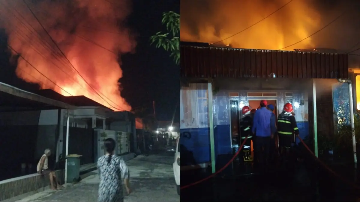 Kebakaran di perumahan yang ada di Kotim. Damkar