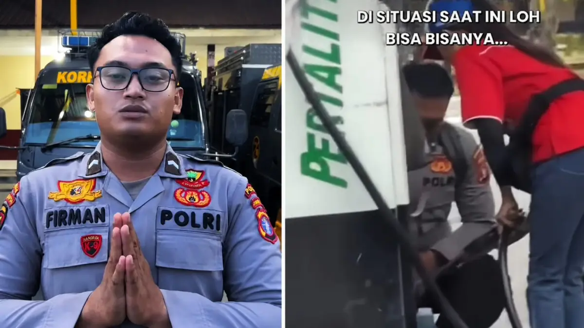 Bripda Firman minta maaf serobot antrean.Instagram/@poldakalimantantengah