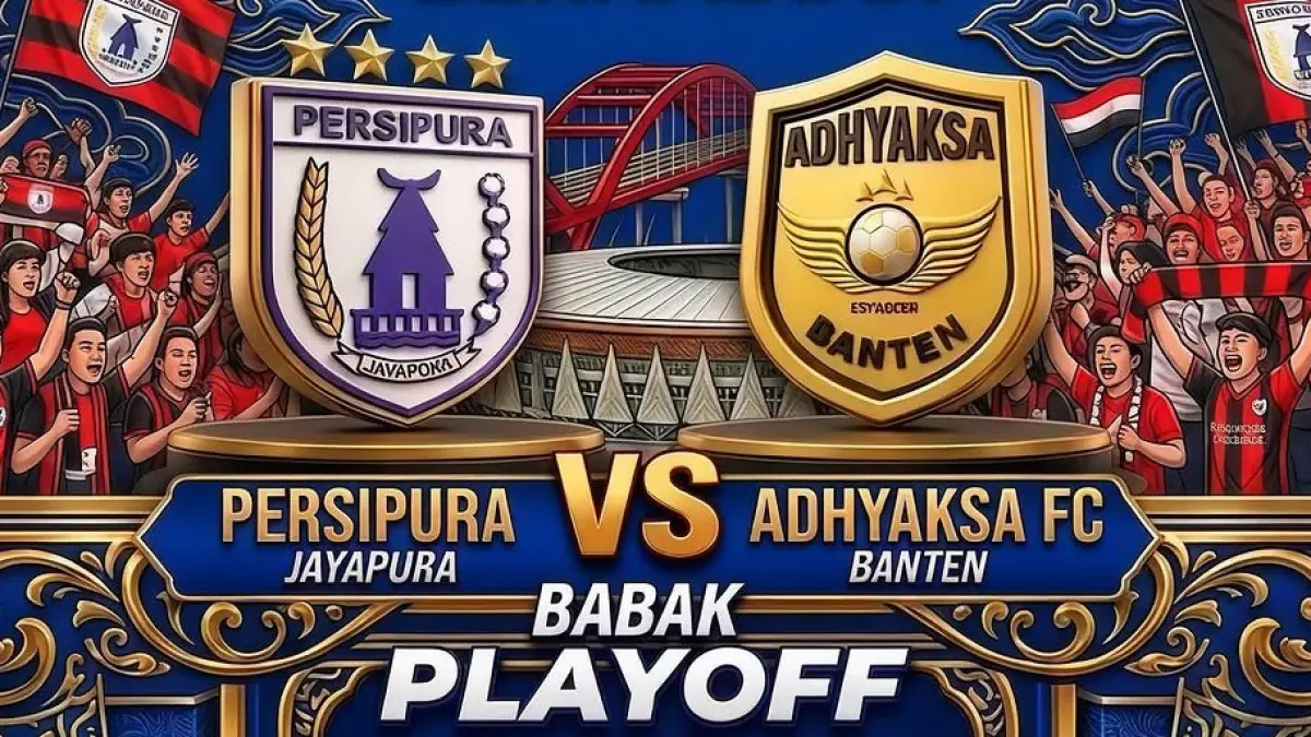 Persipura Jayapura dijadwalkan menjamu Adhyaksa FC di Stadion Lukas Enembe dalam laga playoff promosi Liga 2 Pegadaian Championship 2025-2026, Jumat (8/5/2026) sore WIB. (Sumber: Instagram @tbj_the_beadery_jayapura)