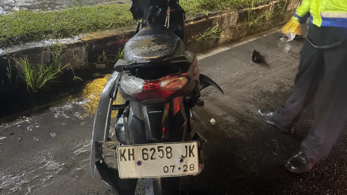 Kondisi sepeda motor yang dipakai.Unit Laka Polresta