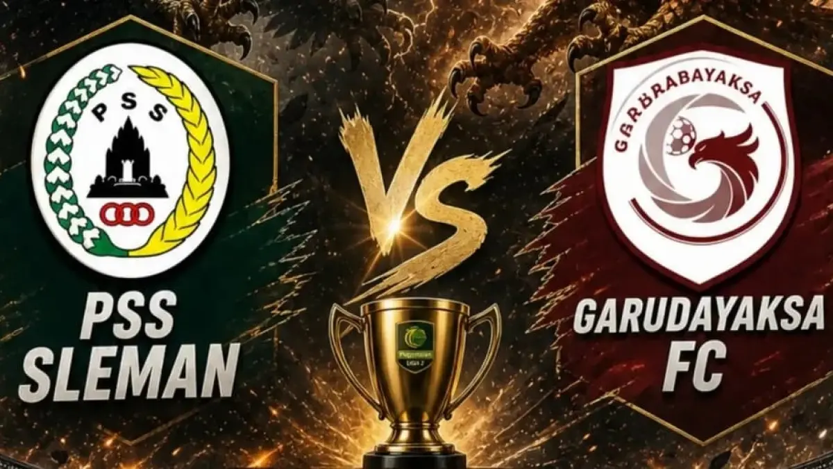 PSS Sleman akan menjamu Garudayaksa FC di Stadion Maguwoharjo pada partai final Liga 2 Pegadaian Championship 2025-2026, Sabtu (9/5/2026) malam WIB. (Sumber: Instagram @dimdam.sco)