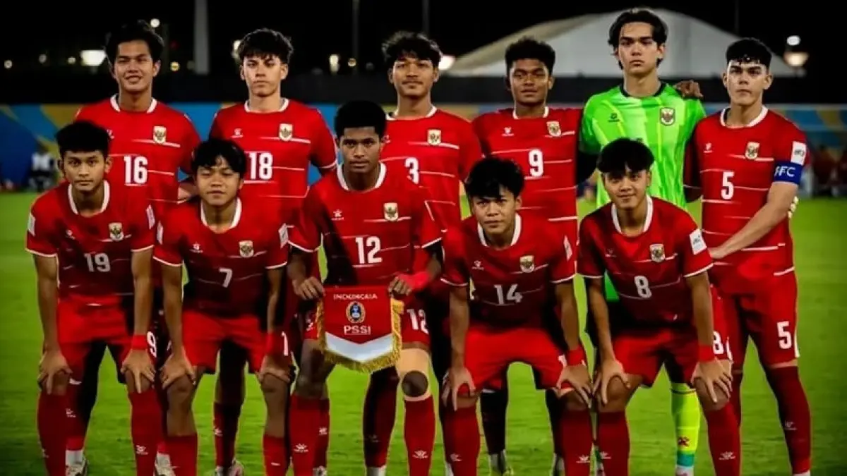 Timnas Qatar U17 akan berhadapan dengan Timnas Indonesia U17 di Lapangan A King Abdullah Sports City Training Stadium, Jeddah pada matchday kedua penyisihan Grup A Piala Asia U17 2026, Sabtu (9/5/2026) malam WIB. (Sumber: Instagram @garudafansbook_)