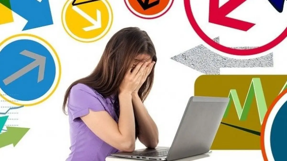 Ilustrasi burnout akibat media sosial.