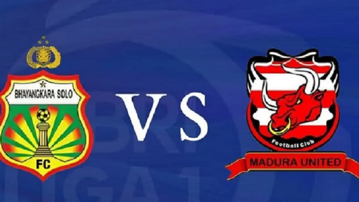 Bhayangkara FC dijadwalkan menjamu Madura United di Stadion PKOR Sumpah Pemuda pada pekan ke-32 BRI Super League 2025-2026, Senin (11/5/2026) malam WIB. (Sumber: Instagram @karimata_media)