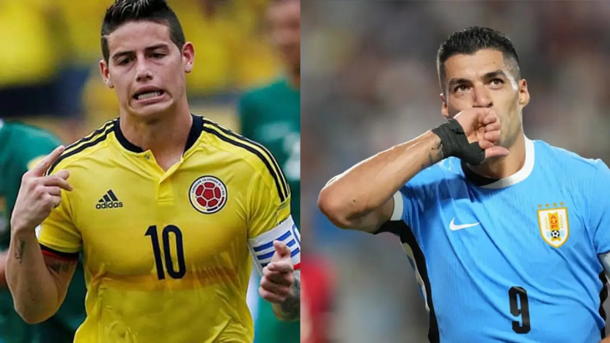 James Rodriguez dan Luis Suarez.Instagram