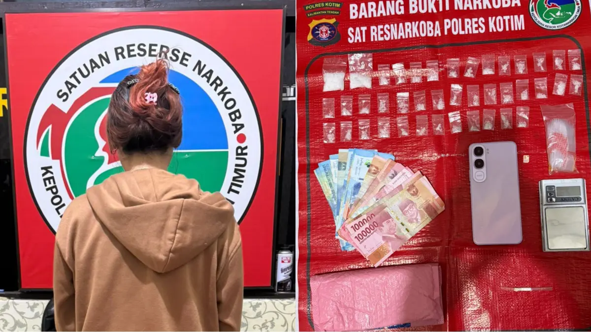 Pelaku dan barang bukti sabu. Humas