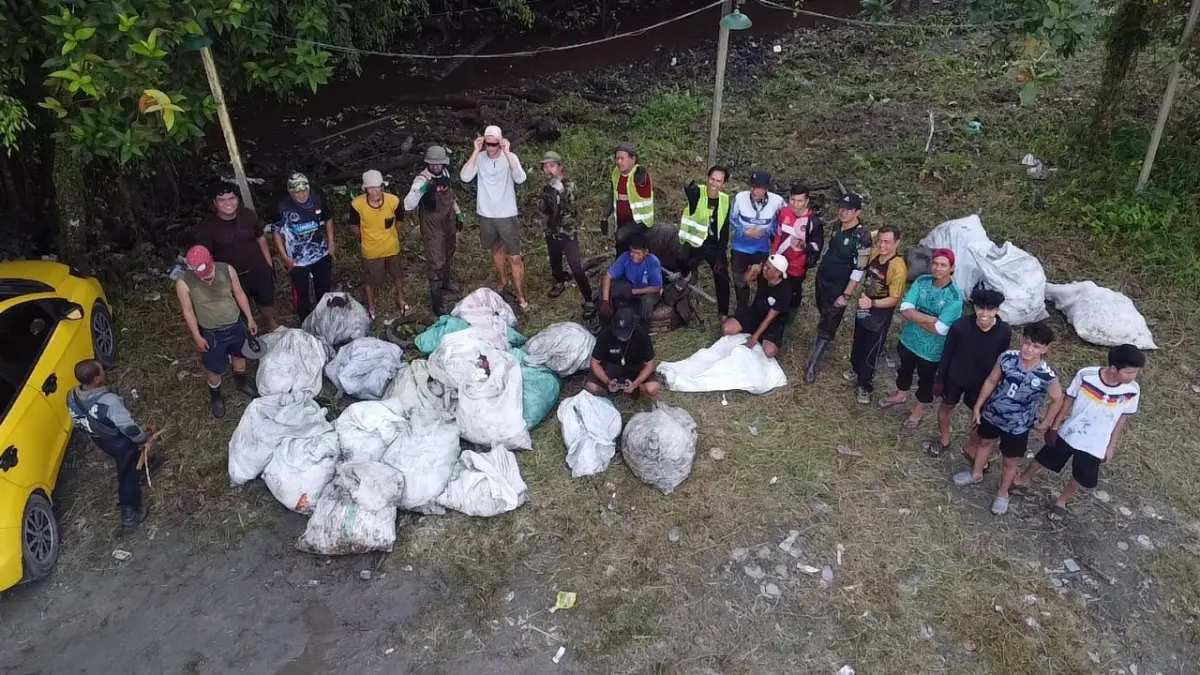 Aksi bersih-bersih di kawasan Sei Keramat.Dok pribadi