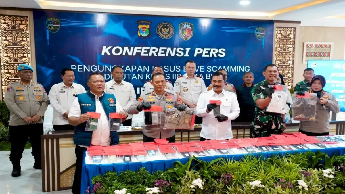 Rilis penipuan love scamming melibatkan 137 warga binaan Rutan Kotabumi.Ditjenpas