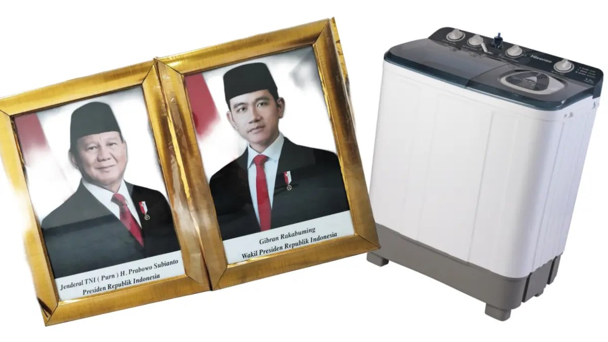 Pengadaan mesin cuci, frame foto dan sebagiannya untuk Sekolah Rakyat.