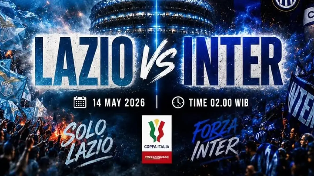 SS Lazio dijadwalkan menjamu Inter Milan di Stadio Olimpico pada partai final Coppa Italia musim 2025-2026, Kamis (14/5/2026) dini hari WIB. (Sumber: Instagram @interistitalks_)