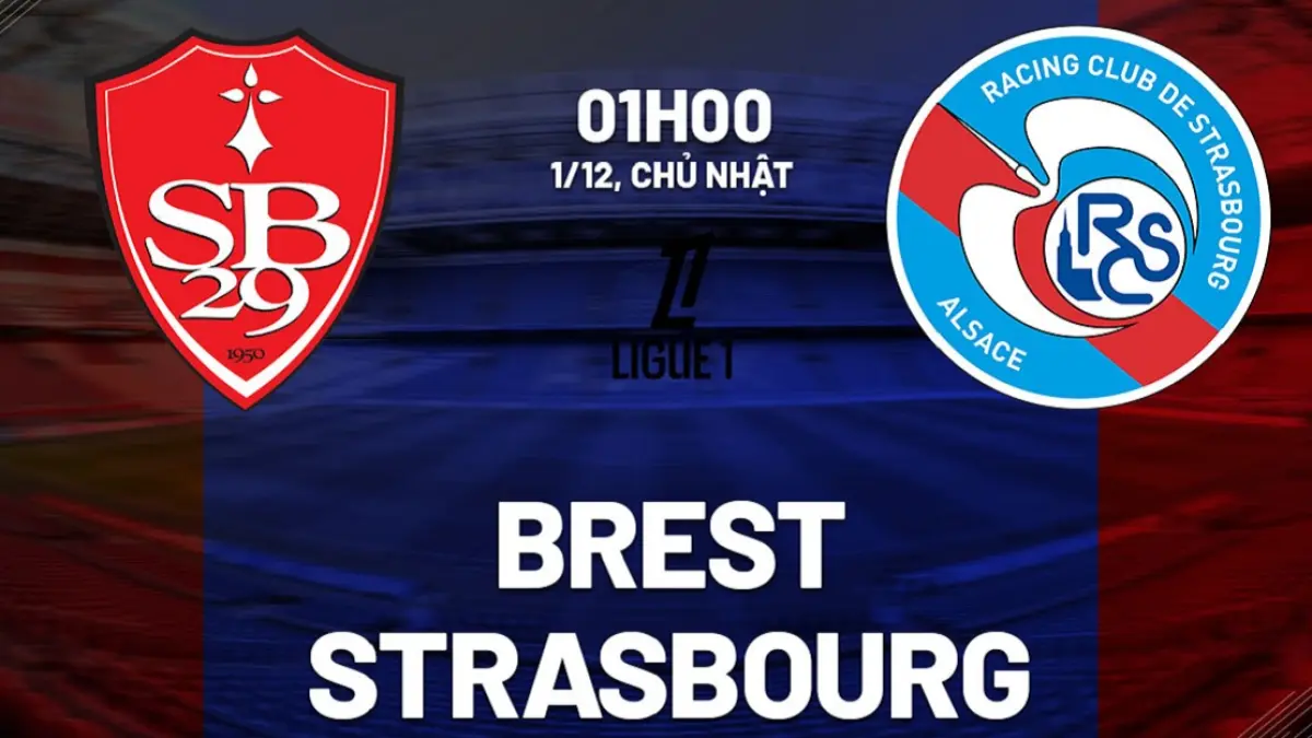 Stade Brestois 29 bersiap menjajal kekuatan Strasbourg di Stade Francis-Le Ble dalam laga lanjutan Ligue 1 2025-2026, Kamis (14/5/2026) dini hari WIB. (Sumber: bongda24h.vn)