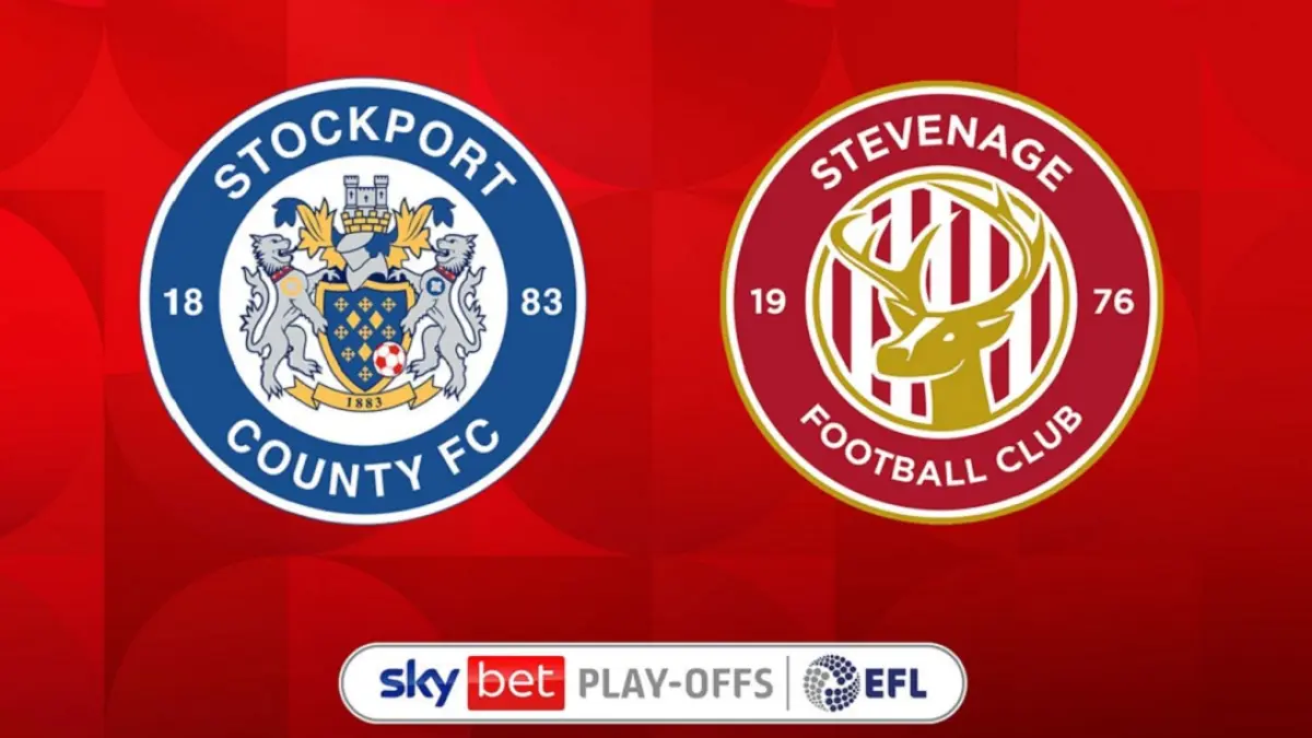 Stockport County bersiap menjamu Stevenage di Stadion Edgeley Park pada leg kedua semifinal playoff EFL League One 2025-2026, Kamis (14/5/2026) dini hari WIB. (Sumber: skysports.com)