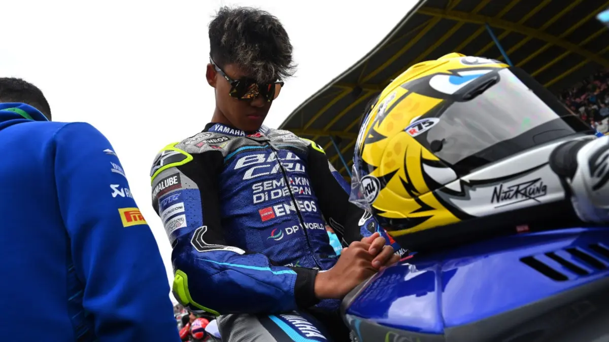 Support tim serta set up motor dan kondisi fisik Aldi Satya yang telah mengalami progress positif.
