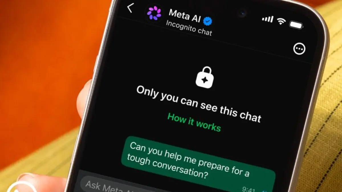 Ilustrasi fitur obrolan Incognito WhatsApp dengan Meta AI. FOTO ANTARA/HO-Meta Indonesia