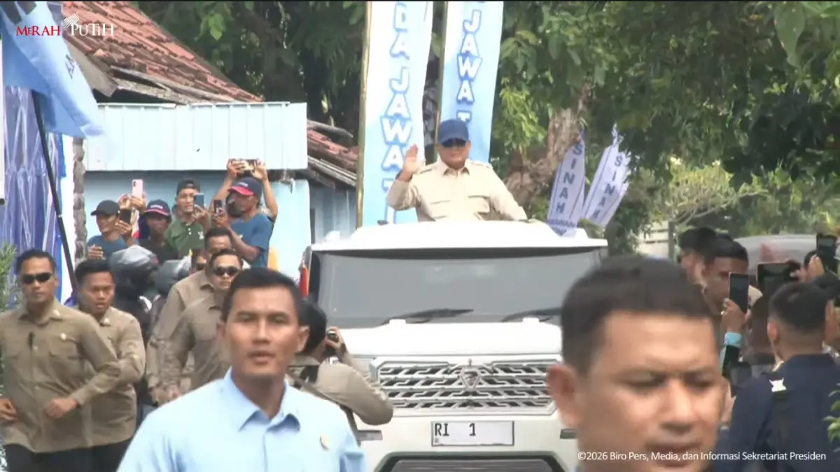 Presiden Prabowo kunjungan ke Nganjuk.YouTube