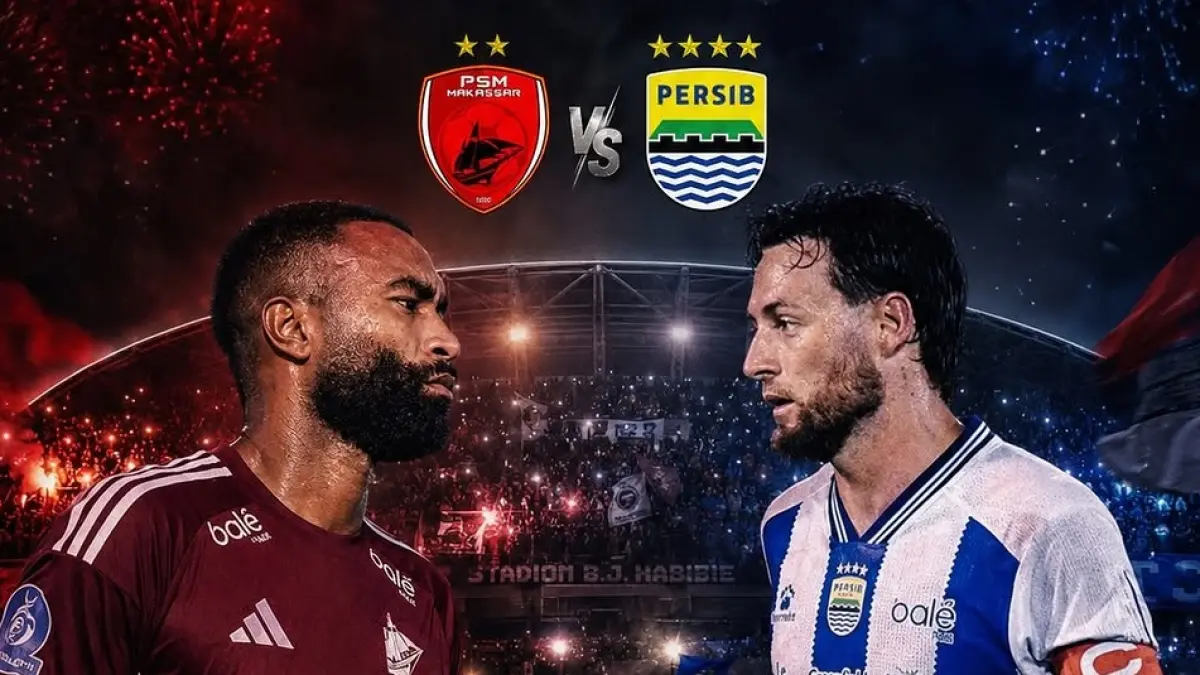 Persib Bandung akan bertandang ke markas PSM Makassar di Stadion B.J. Habibie pada pekan ke-33 lanjutan BRI Super League 2025-2026, Minggu (17/5/2026) malam WIB. (Sumber: Instagram @persibbandungfansclub_1933)