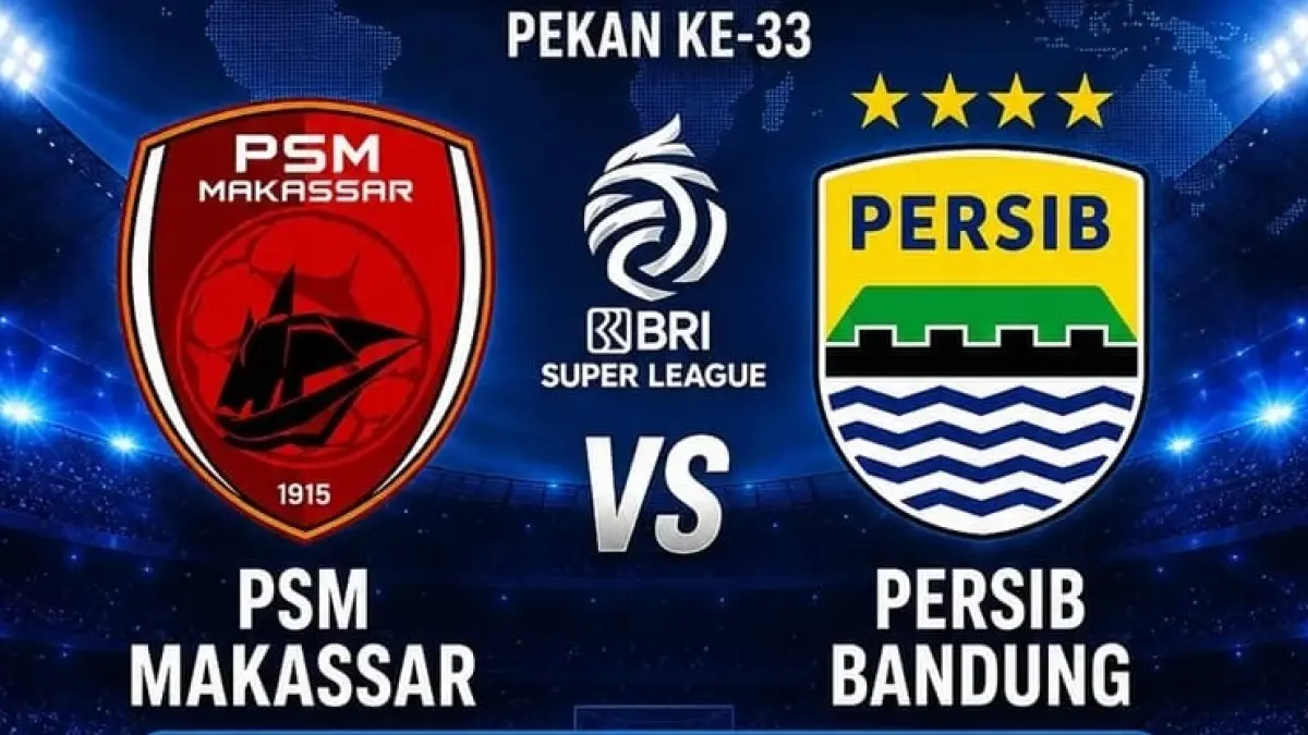 PSM Makassar dijadwalkan menghadapi Persib Bandung di Stadion B.J. Habibie dalam laga lanjutan BRI Super League 2025-2026, Minggu (17/5/2026) malam WIB. (Sumber: Instagram @all_vink12)