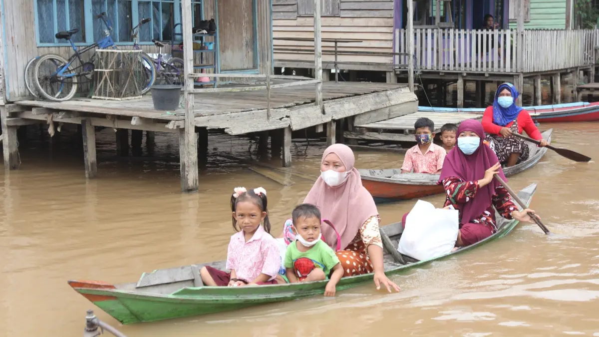 Banjir yang terjadi di Kalteng. Dok Agus Pramono/Kalteng Pos